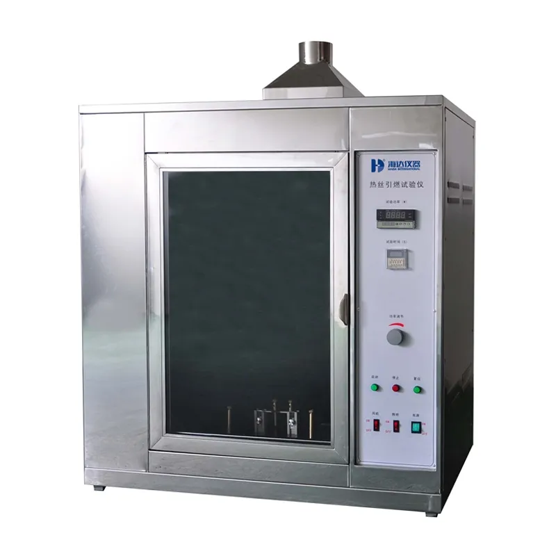 Laboratuvar Deneme Ekipmanı Yangın Tehlikesi Değerlendirme / Sıcak Tel Alevlendirme Deneme Makinesi Ni80/Cr20 IEC60695-2-20 0