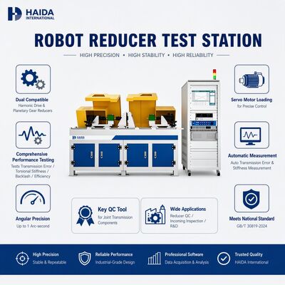 HD Robot Redüktör Test İstasyonu Harmonik Planet Dişli Kutusu Test Makinesi Aktarım Hatası Geri Tepme Sertlik 1 Ark Saniye