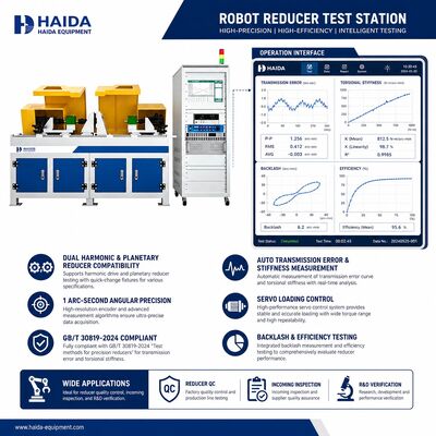 HD Robot Redüktör Test İstasyonu Harmonik Planet Dişli Kutusu Test Makinesi Aktarım Hatası Geri Tepme Sertlik 1 Ark Saniye