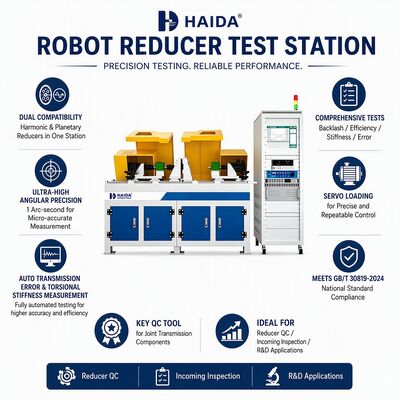 HD Robot Redüktör Test İstasyonu Harmonik Planet Dişli Kutusu Test Makinesi Aktarım Hatası Geri Tepme Sertlik 1 Ark Saniye