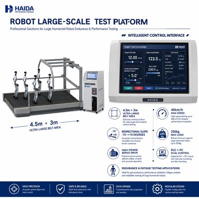 İnsanoid Robot Büyük Ölçekli Test Platformu Kemeri 230kg Yük 40km/h İki yönlü Eğim Dayanıklılık Yorgunluk Test Ekipmanı