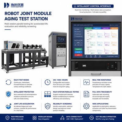 Robot Eklem Modülü Yaşlanma Test İstasyonu Dayanıklılık Test Makinesi Aktuatör Yaşam Testi 24h 1000h Sürekli Aralıklı Bisiklet
