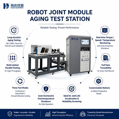 Robot Eklem Modülü Yaşlanma Test İstasyonu Dayanıklılık Test Makinesi Aktuatör Yaşam Testi 24h 1000h Sürekli Aralıklı Bisiklet
