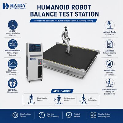 İnsansı Robot Denge Test İstasyonu 6 DOF Hareket Platformu İki Ayaklı Robot Stabilite Test Ekipmanı ZMP COP Analizi