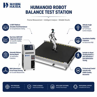 İnsansı Robot Denge Test İstasyonu 6 DOF Hareket Platformu İki Ayaklı Robot Stabilite Test Ekipmanı ZMP COP Analizi