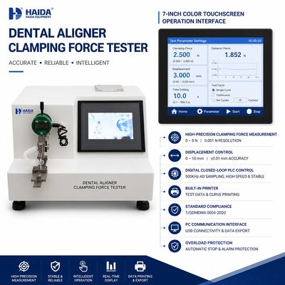 Diş Aparey Kenetleme Kuvveti Test Cihazı Şeffaf Aparey Test Makinesi Ekipmanı Ortodontik Kuvvet Ölçer 0.001N Çözünürlük Hassasiyeti