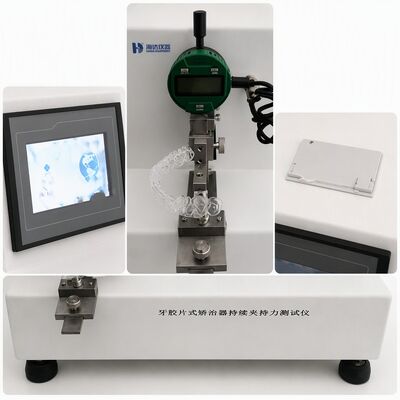 Diş Aparey Kenetleme Kuvveti Test Cihazı Şeffaf Aparey Test Makinesi Ekipmanı Ortodontik Kuvvet Ölçer 0.001N Çözünürlük Hassasiyeti