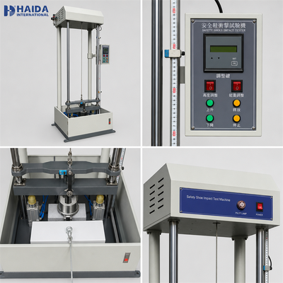 HAIDA Güvenlik Ayakkabı Darbe Test Cihazı Burun Kapak Darbe Direnci Test Makinesi EN ANSI Standardı Ayakkabı Test Ekipmanları