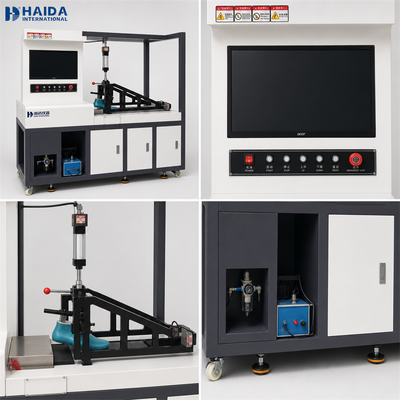 HAIDA Kaymazlık Test Cihazı Ayakkabı Tabanı Sürtünme Katsayısı Test Makinesi ISO 13287 ASTM F2913 Ayakkabı Test Ekipmanları
