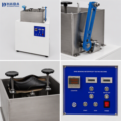 Shoe Bending Waterproofness Tester Dynamic Water Resistance Testing Machine ISO 20344 5.15.2 Standard Shoe Testing Equipment